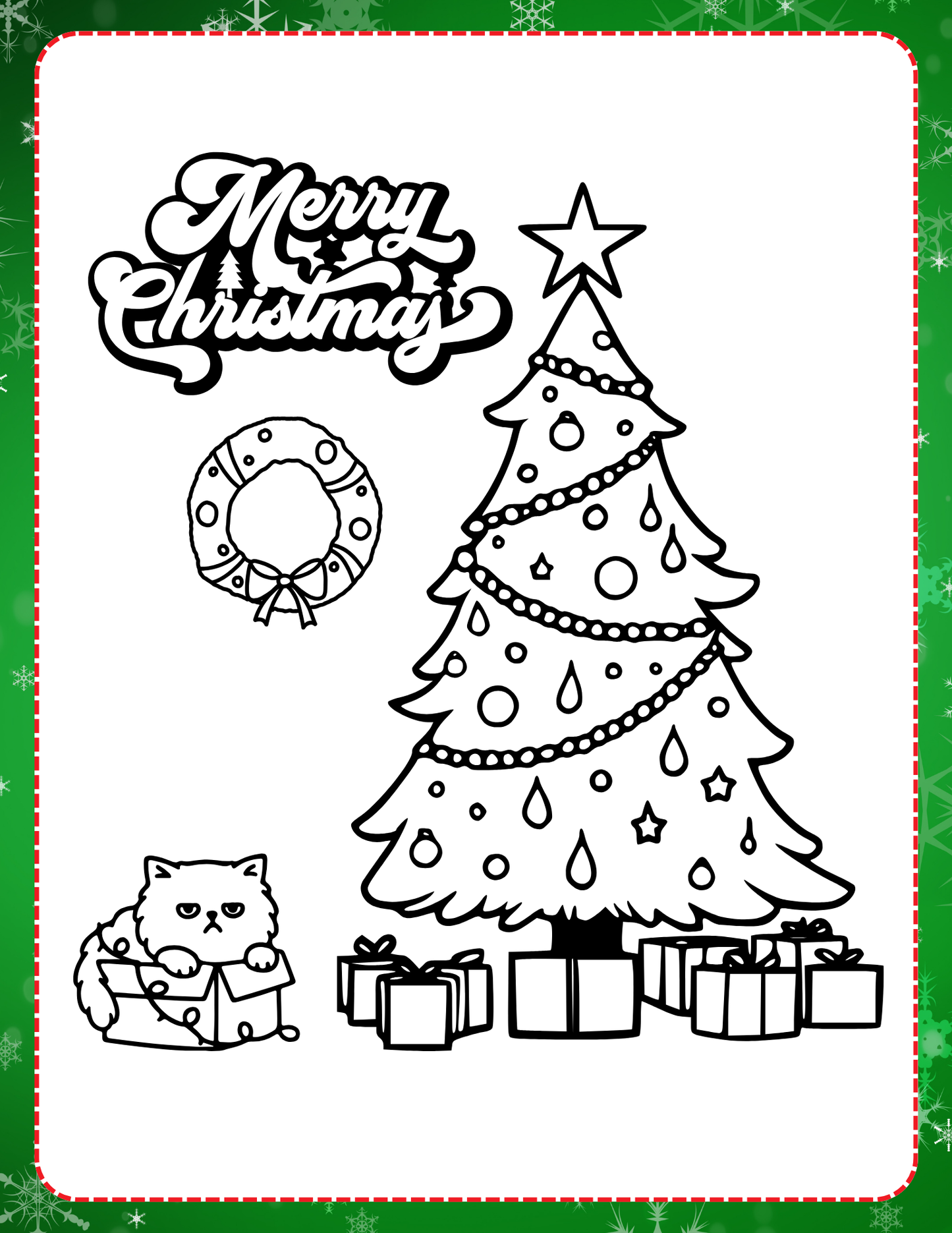 Christmas Coloring & Activity Printable Book | 100+ Pages of Fun