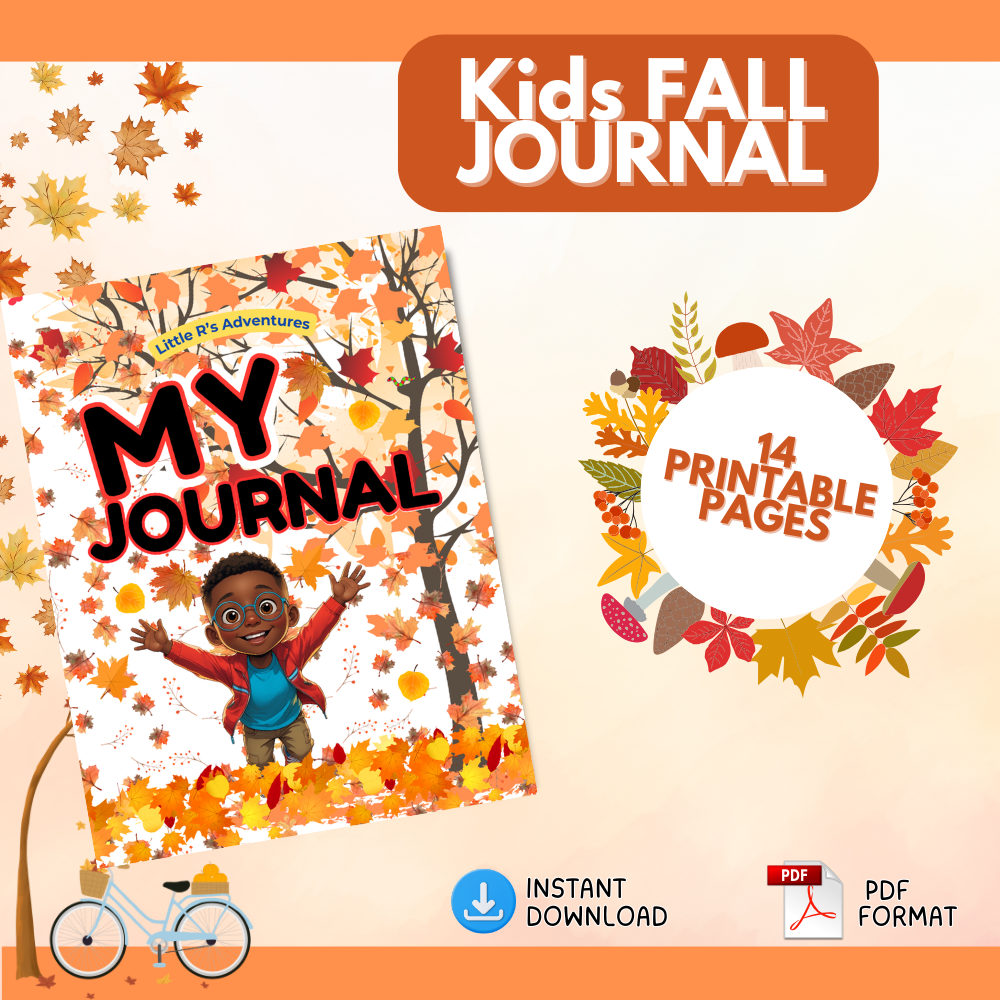 Kids Fall Printable Journal | Writing Prompts, Activities & Coloring