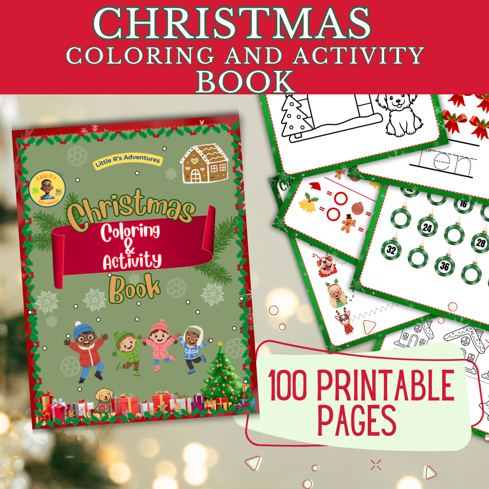 Christmas Coloring & Activity Printable Book | 100+ Pages of Fun