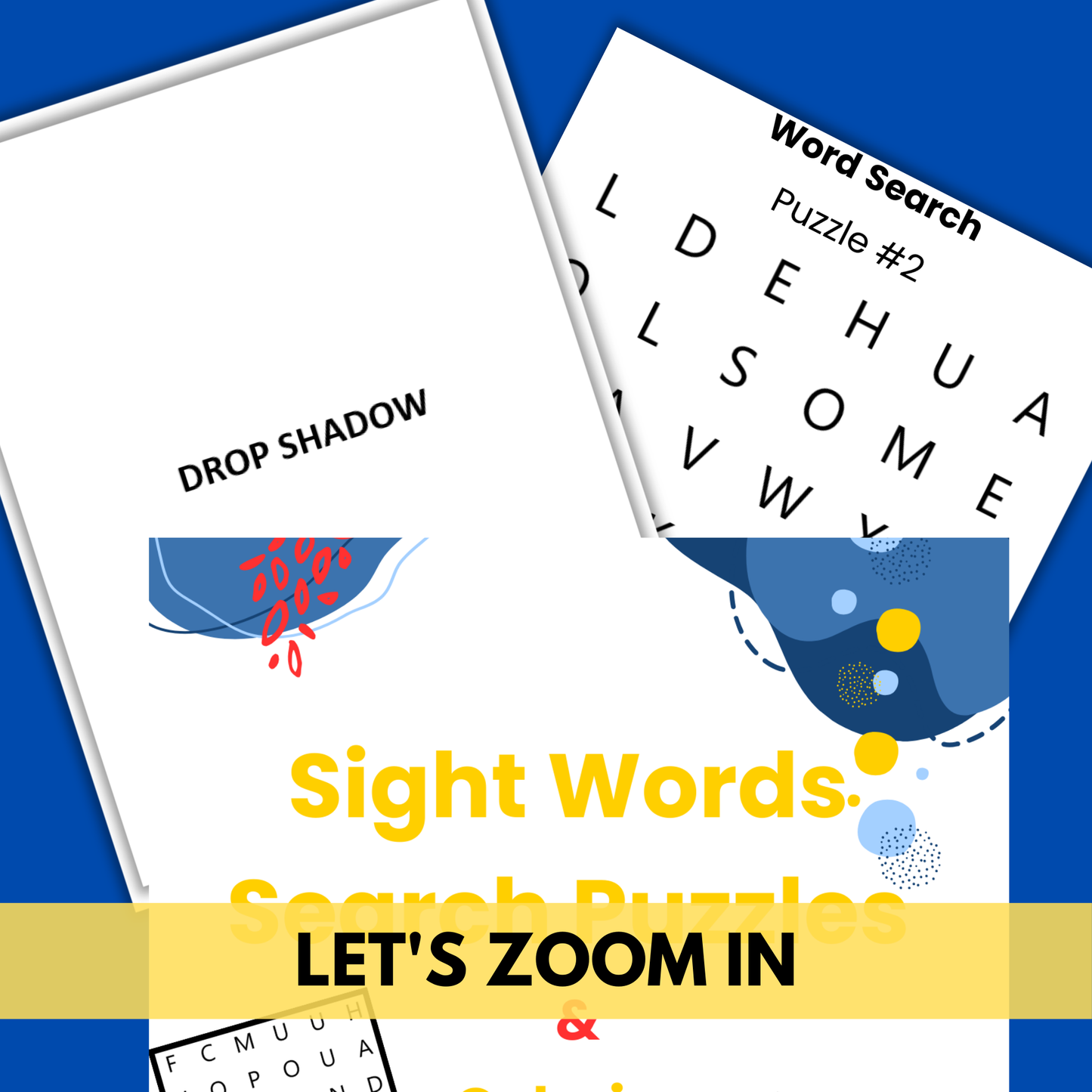 Sight Word Search and Coloring Printable Book - Little Rs Adventures