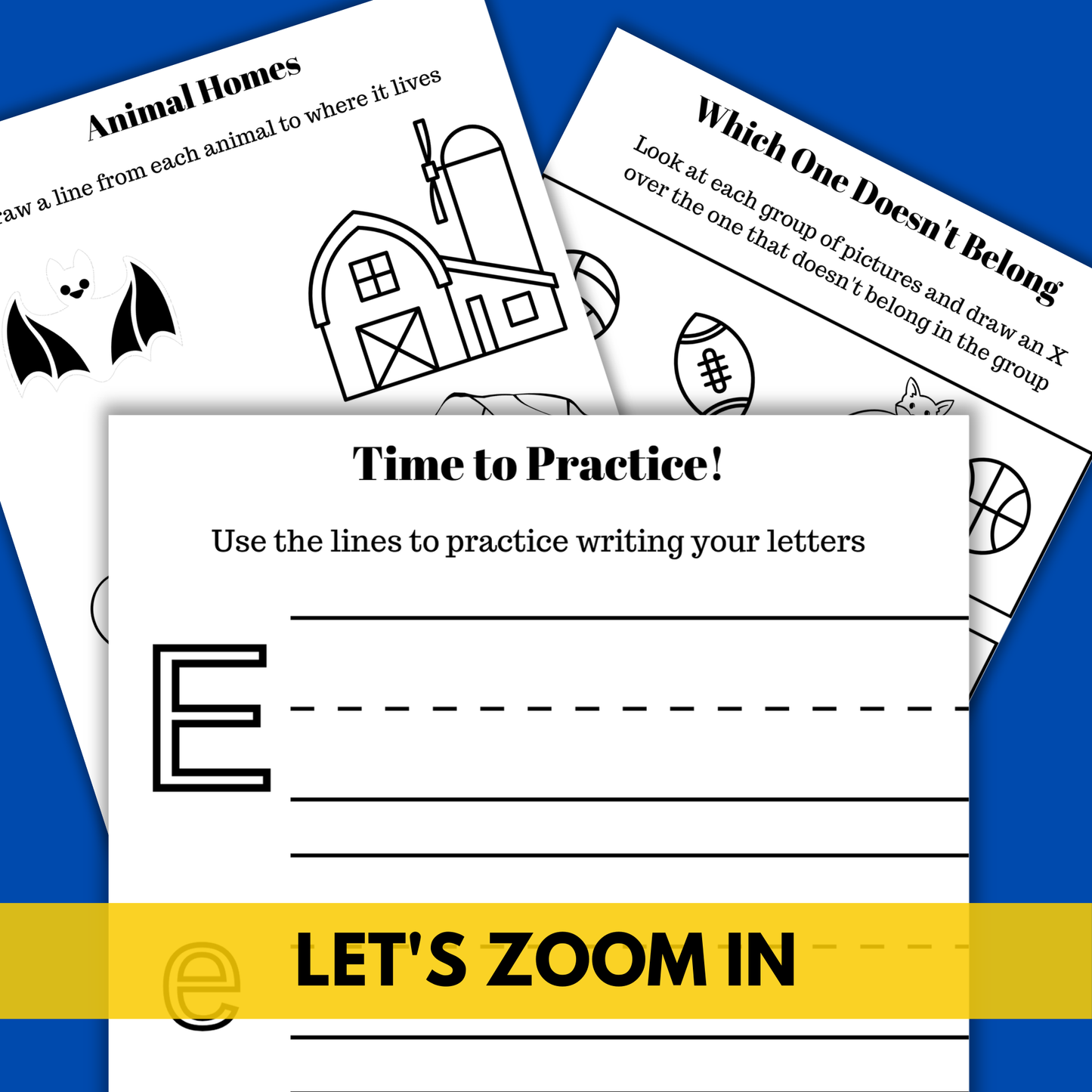 Animal Alphabet Coloring and Activity Printable Book