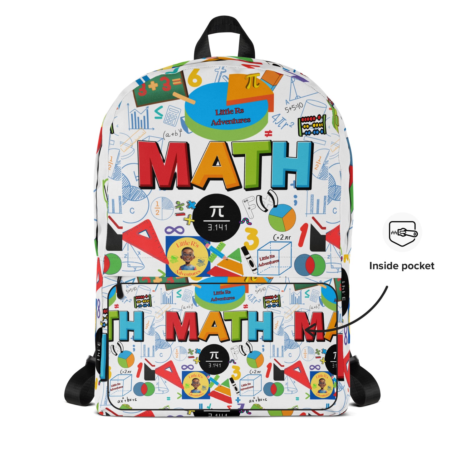 Little Rs Adventures Math Backpack - Water-resistant & Laptop Ready