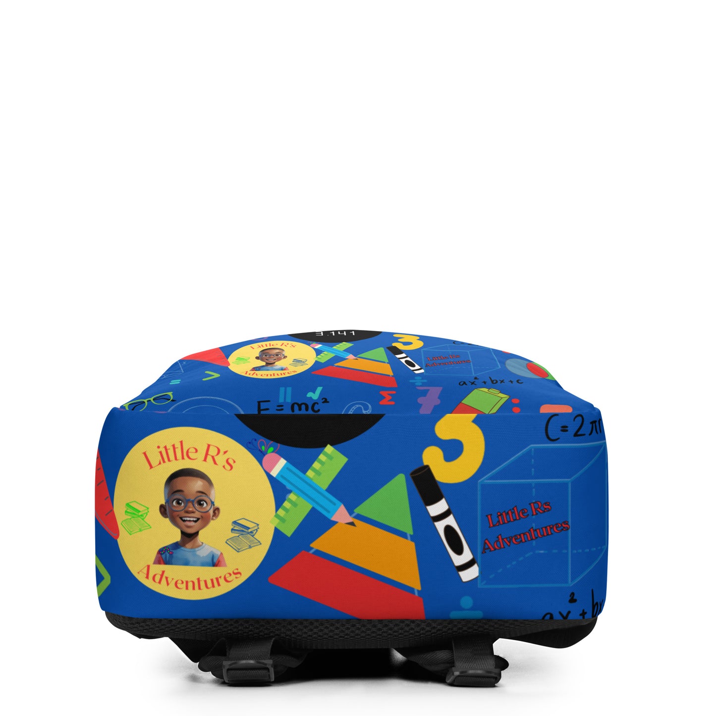 Spacious Blue Math Backpack - Durable, Fun, & Water-Resistant